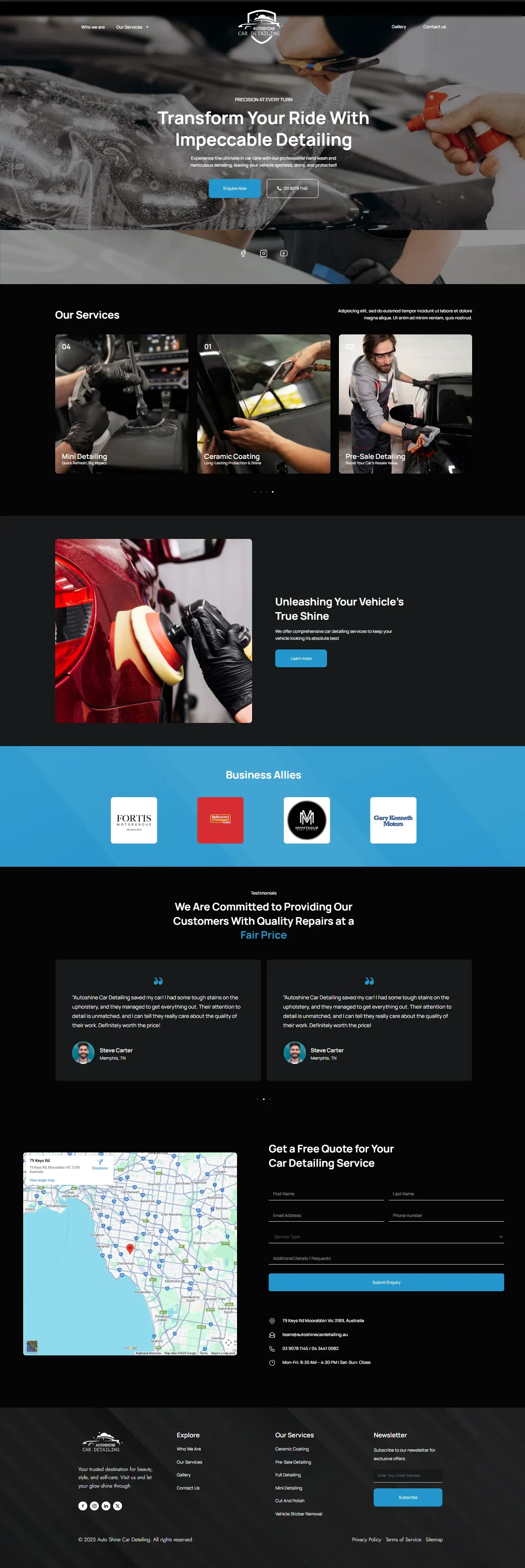 Auto Shine UI Design