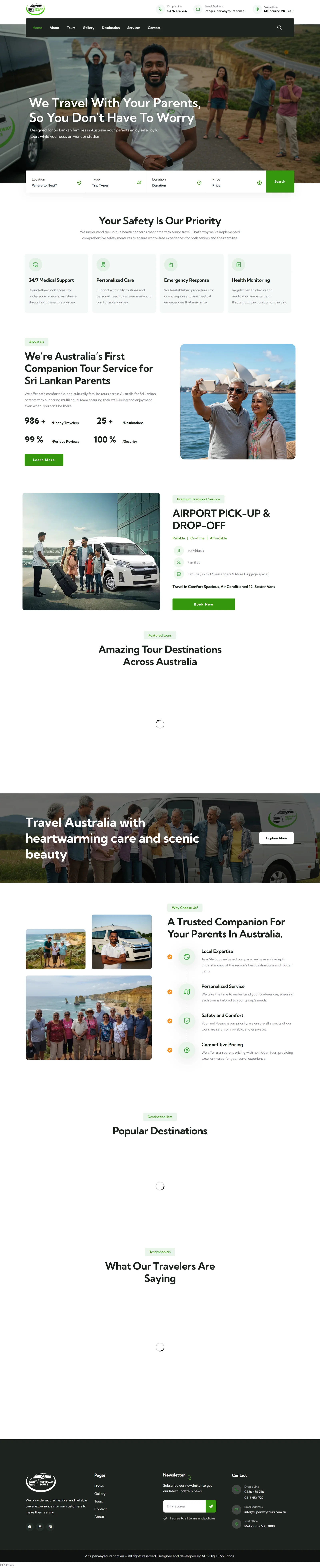 Superway Tours UI Design
